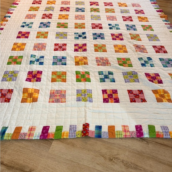 Colorful Patchwork Queen Sized Quilt - Picture 3 of 16